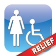 Plaque de porte Relief´Icone® - Toilettes Handicapés Femmes