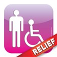 Plaque de porte Relief´Icone® - Toilettes Handicapés Hommes