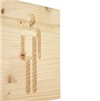 Signalétique en bois Toilettes Hommes - Gamme Epicéa Dimension 150 x 150 mm Matière Bois d'épicéa gravé