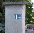 Numéro de Maison Bleu -  - H 90 x L 65 mm  - Vintage