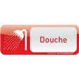 Plaque de porte Douche Text´icone® - H 60 x L 160 mm