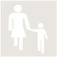 Symbole Femme et Enfant Thermocollants - H 600 x L 500 mm