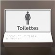 Support tactile en braille - Toilettes Femmes