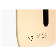 Plaque de porte Touchy® Square - Chiffre 1 - 120 x 120 mm - Relief et braille