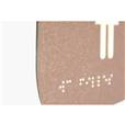 Plaque de porte Touchy® Square - Chiffre 2 - 120 x 120 mm - Relief et braille