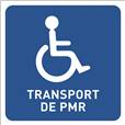 Panneau véhicule - mention transport PMR