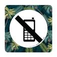 Plaque de porte Téléphone portable interdit - 150 x 150 mm - PVC de 2 mm imprimé - Gamme Mosaïque®