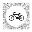 Plaque de porte Local vélos - 150 x 150 mm - PVC de 2 mm imprimé - Gamme Mosaïque®