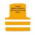 Gilet Orange - Gardez 1.5 m de distance Merci