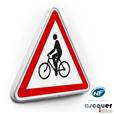 Panneau de danger débouché cyclistes - A21