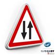 Panneau de danger Circulation dans les 2 sens - A18