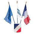 Kit drapeaux France - Europe - Région et écusson