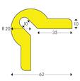 Amortisseur de chocs pour angle - type Y - Longueur 1 mètre