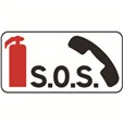 Panonceau SOS téléphone urgence et extincteur - M9f