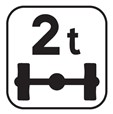 Panonceau Poids par essieur - M4r pour panneau d´interdiction type B