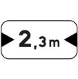 Panonceau Largeur - M4u pour panneau routiers