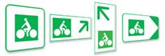 Panneaux itinéraires cyclables