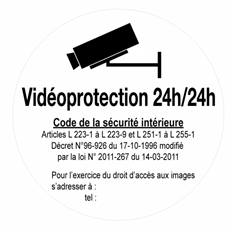Panneau Vidéoprotection 24h/24