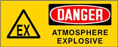 Panneau Atex Danger Atmosphère explosive - STF 3403S