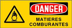 Danger Matières comburantes - STF 3402S
