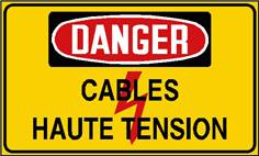 Danger - Câbles haute tension - STF 2429S