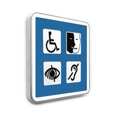 Panneau de stationnement accessibilité pour handicapés