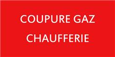 Etiquette Coupure gaz chaufferie - CH2