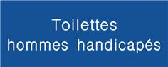 Signalétique gravée Toilettes hommes handicapés - Gamme Couleur
