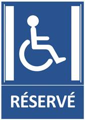 Panneau Ascenseur Réservé pour personnes handicapées