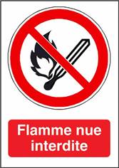 Signalisation Flamme Nue Interdite - P003F