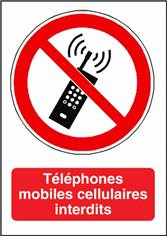 Signalisation Téléphones mobiles cellulaires interdits - P013F