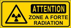 Attention zone à forte radiation - STF 3308S