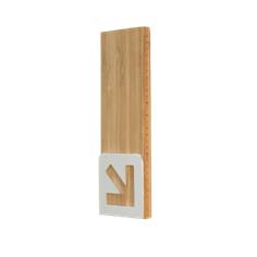 Picto Flèche à Droite Bois et Alu - Gamme Wood® Dimension Alu & Bambou Matière H 148.5 x L 50 mm