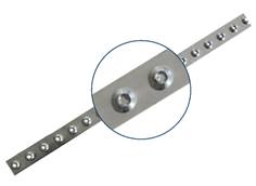 Profil antidérapant à visser Long 1500 mm - Inox brossé - Intérieur/ Extérieur