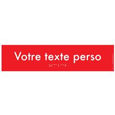 Plaque de Porte Pop Art® en plexi - Texte personnalisé 18 caractères max - Texte en relief - H70 x L300 mm