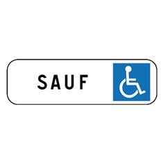 Panonceau stationnement handicapé M6h pour place handicapée