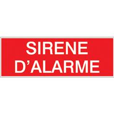 Etiquette Sirène d´alarme STF 1518S