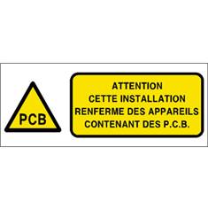 Attention cette installation renferme des appareils contenant des PCB - STF 2915S