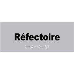 Plaque de porte Texte relief - Refectoire - H 80 x L 200 mm