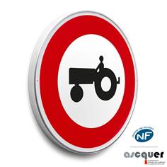 Panneau Accès interdit aux véhicules agricoles - B9d