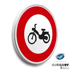 Panneau Accès interdit aux cyclomoteurs - B9g