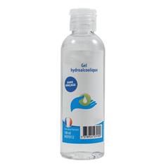 Flacon de gel hydroalcoolique de 100 ml avec clapet - EN 14476