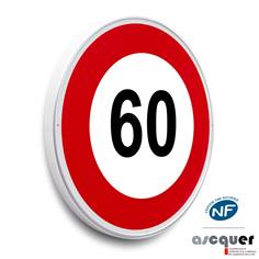 Panneau Limitation de vitesse 60 km/h - B14