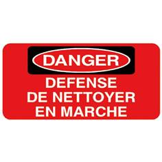 Danger Défense de nettoyer en marche - STF 3025S