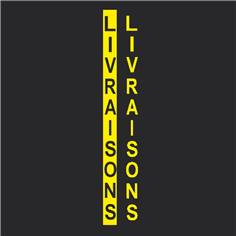 Texte "LIVRAISONS" en Thermocollé  préfabriqué - 5000 x 350 mm