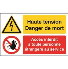 Haute tension Danger de mort / Accès interdit - STF 2116