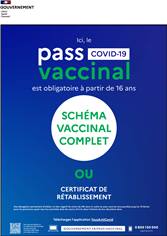 Affiche Pass Vaccinal Obligatoire