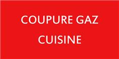 Etiquette de chaufferie Coupure Gaz Cuisine - CH14