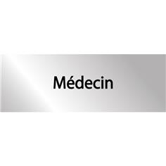 Plaque en alu gravé Médecin - H 70 x L 200 mm - Gamme Myriad