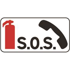 Panonceau SOS téléphone urgence et extincteur - M9f